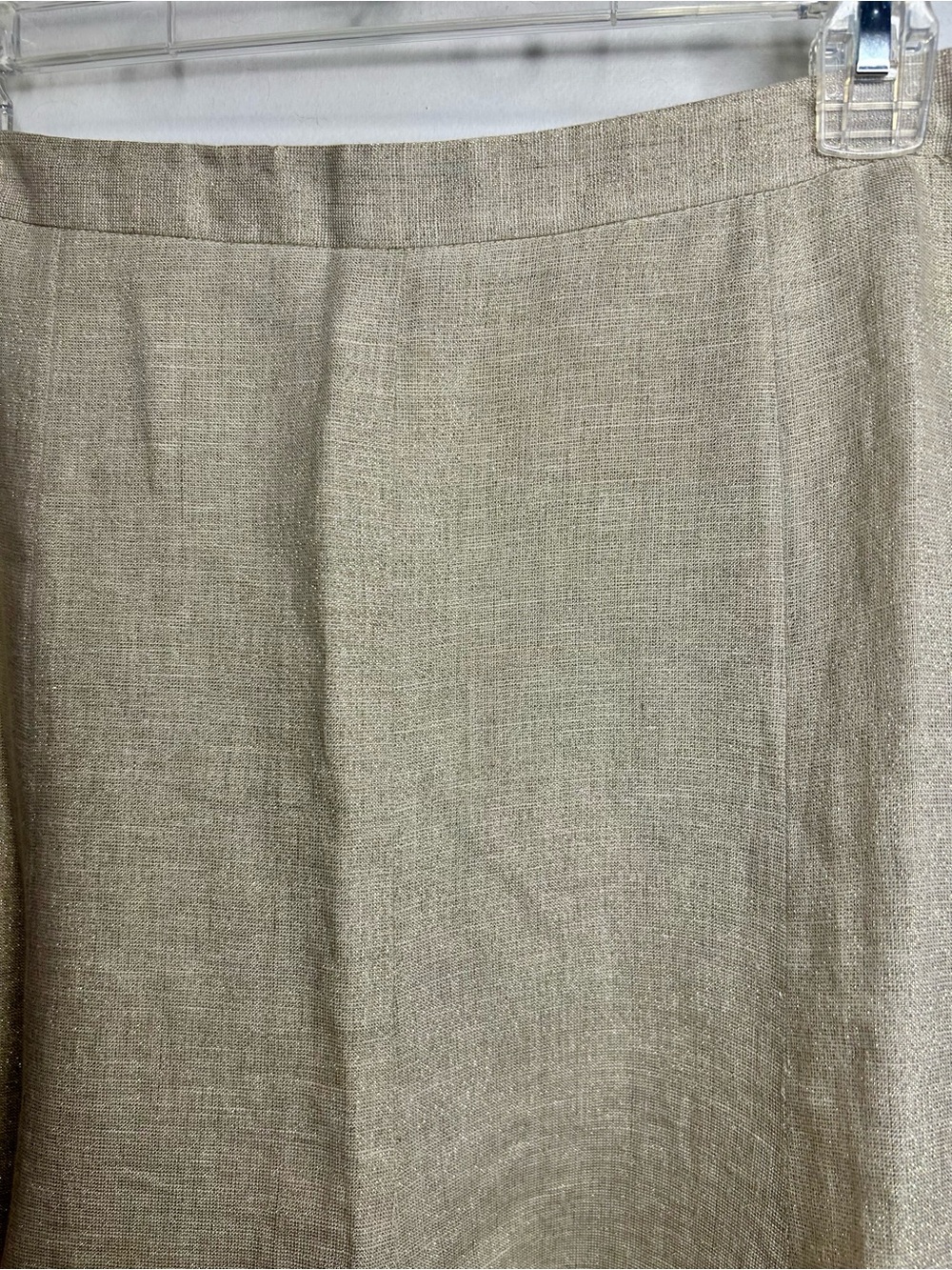 Banana Republic A-Line Gold Shimmer Midi Skirt Warm Neutral Side Zip Lined 2 - Picture 13 of 14